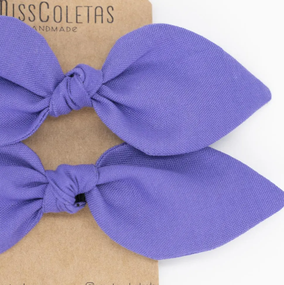 Pack de 2 minicoleteros lazo morado