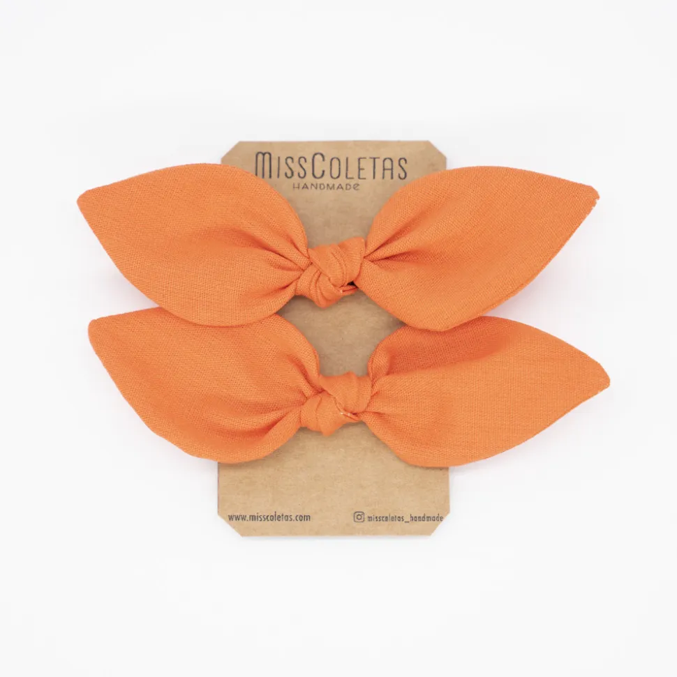 Pack de 2 minicoleteros lazo naranja
