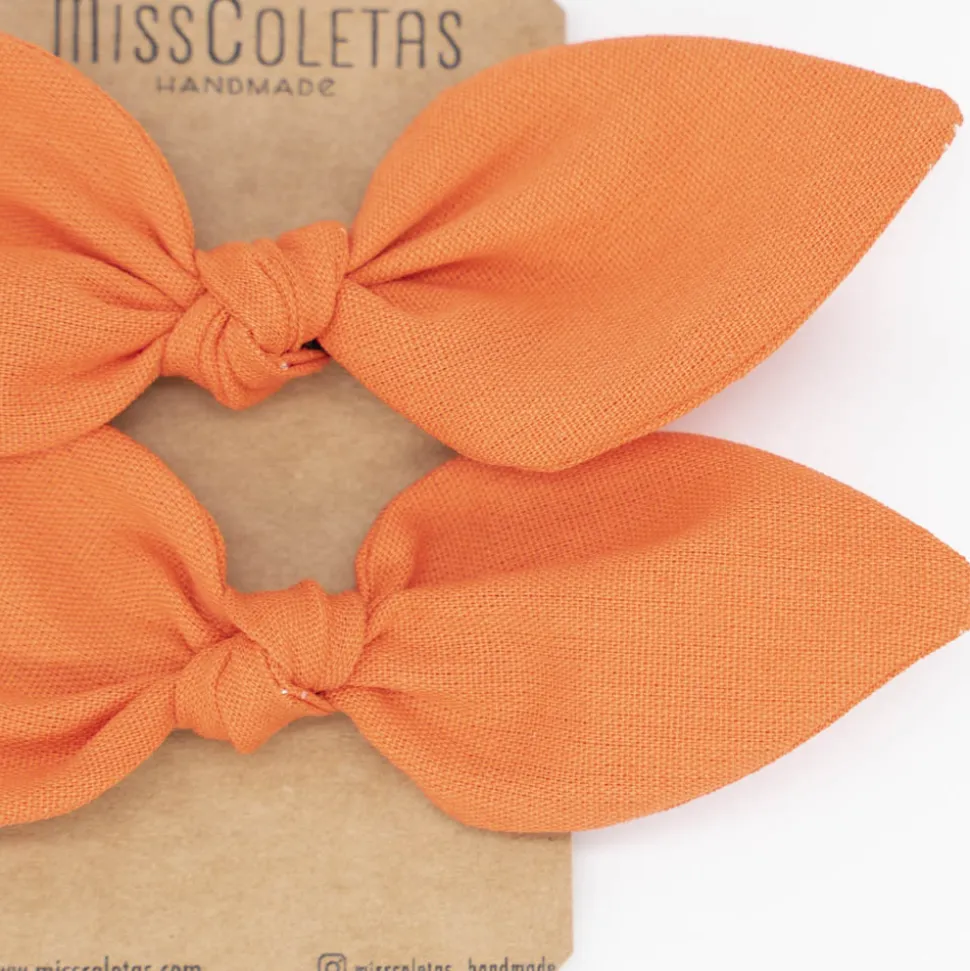 Pack de 2 minicoleteros lazo naranja