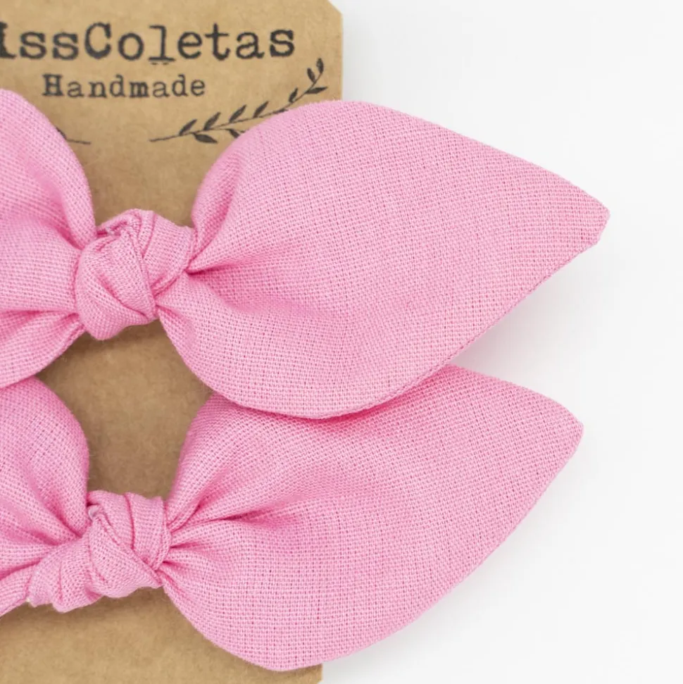 Pack de 2 minicoleteros lazo rosa chicle