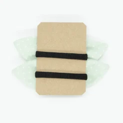 Pack de 2 minicoleteros lazo verde mint topos