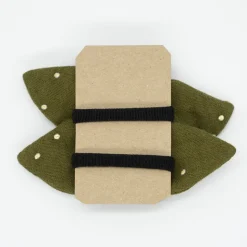Pack de 2 minicoleteros lazo verde topos oro
