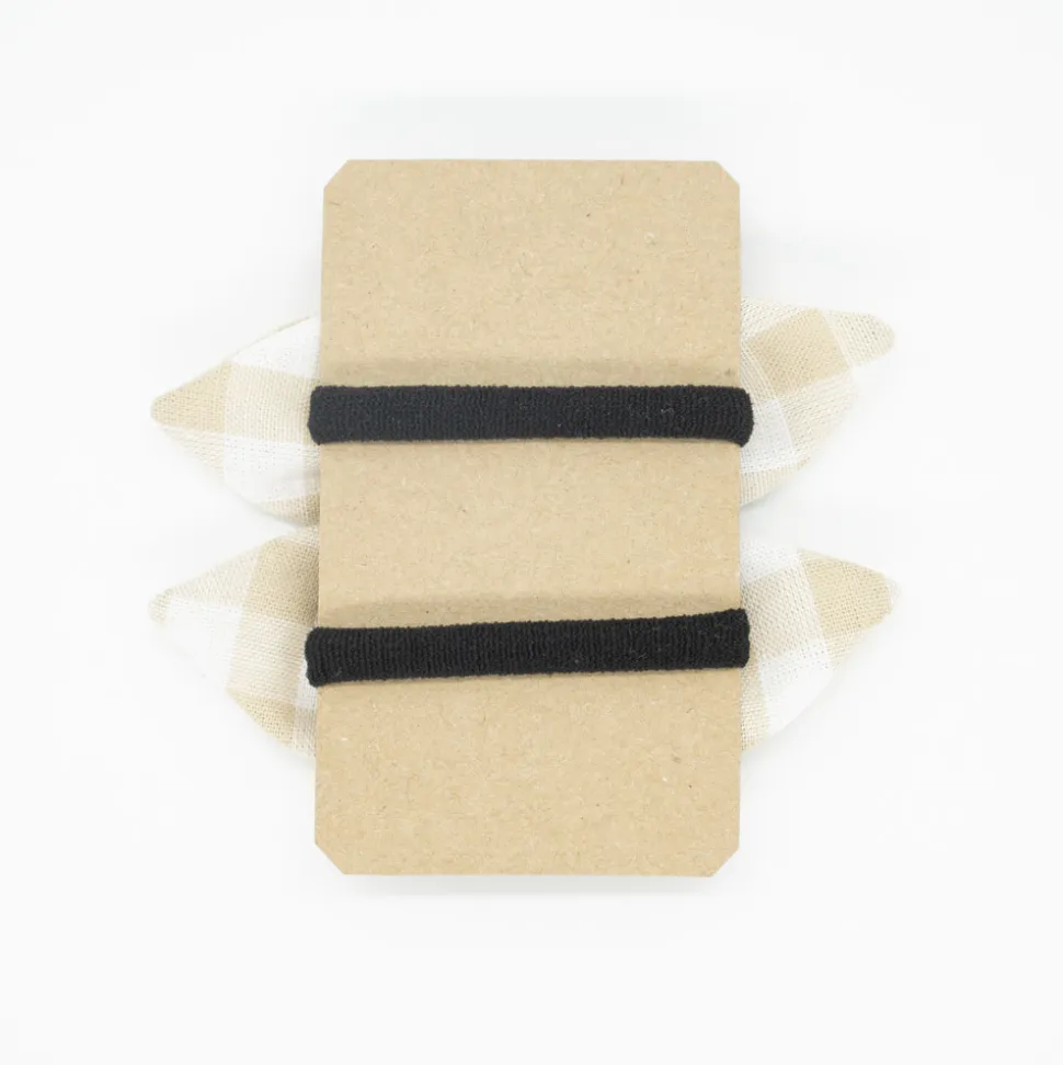 Pack de 2 minicoleteros lazo vichy beige
