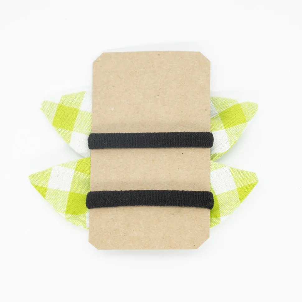 Pack de 2 minicoleteros lazo vichy verde