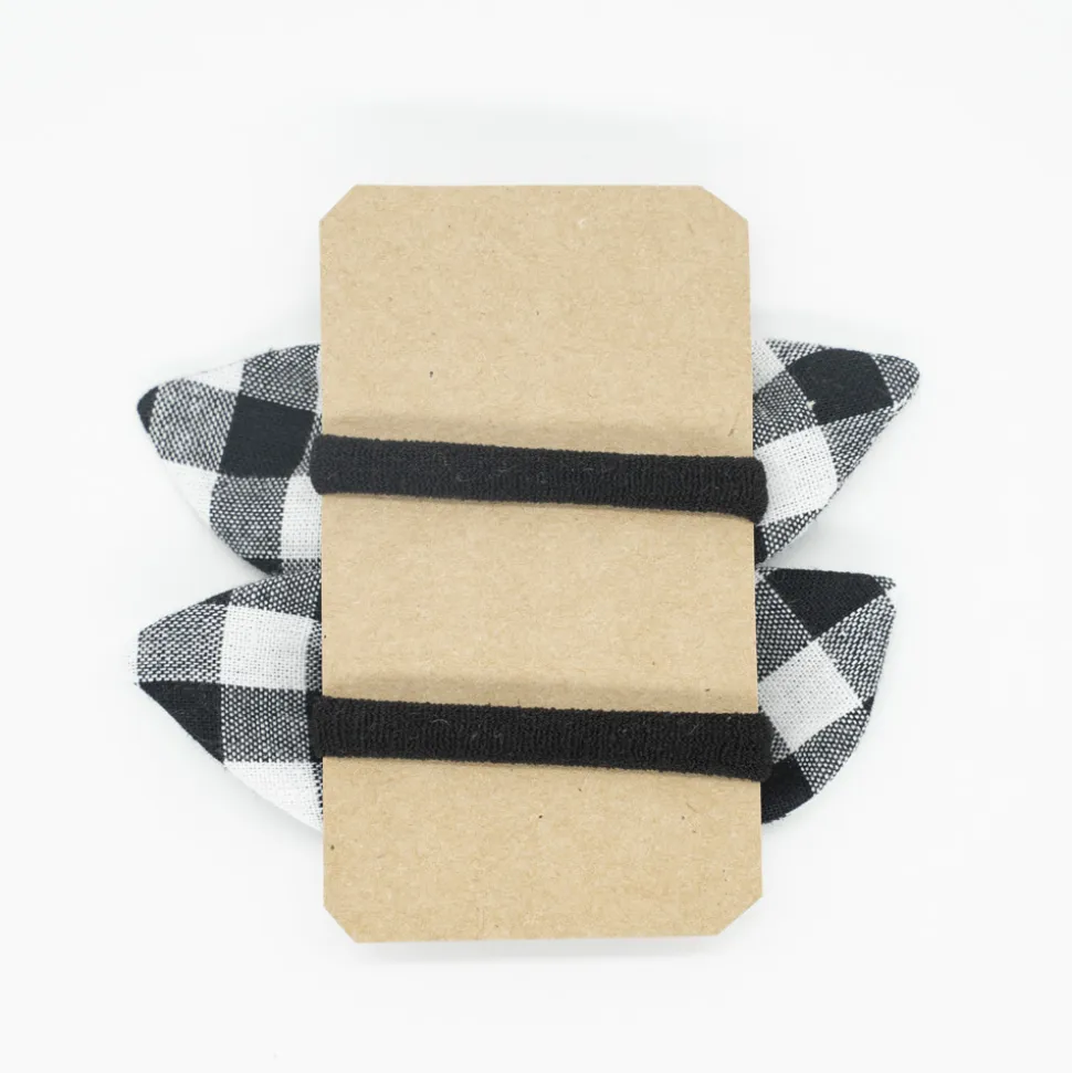 Pack de 2 minicoleteros lazo vichy negro