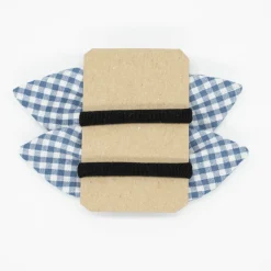 Pack de 2 minicoleteros lazo vichy azul jean