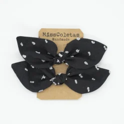 Pack de 2 minicoleteros negro plumeti