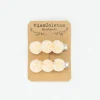 Pack de 2 pincitas pompón beige