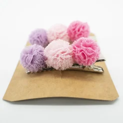 Pack de 2 pincitas pompón fucsia