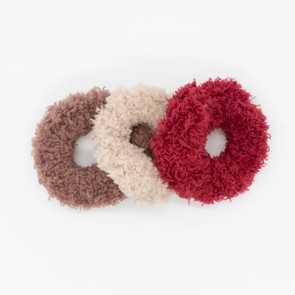 Pack de 3 scrunchies peluche