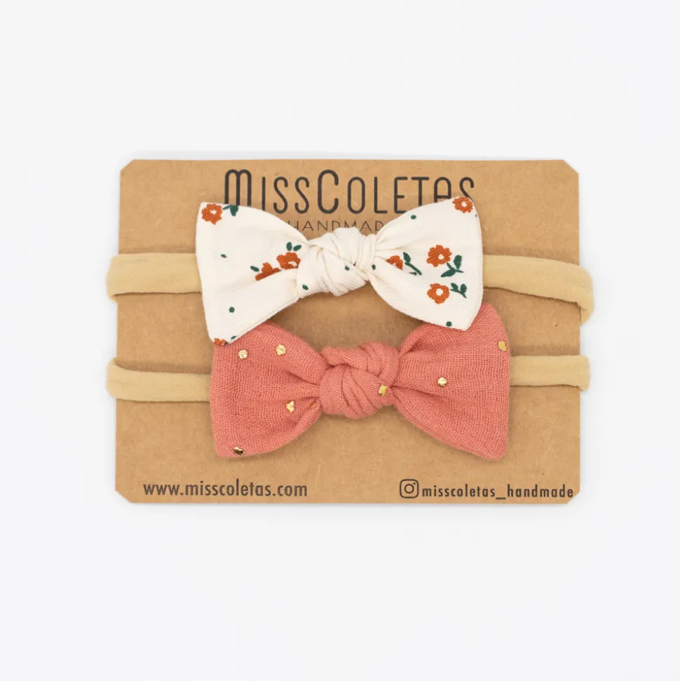 Pack diademas bebé flores vintage