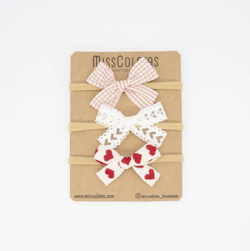 Pack diademas bebé lazo love