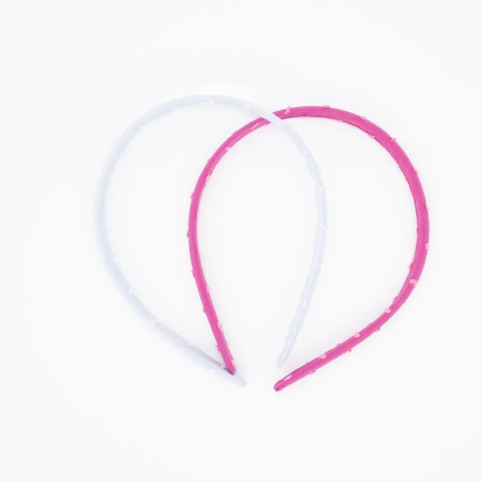 Pack diademas plumeti fucsia