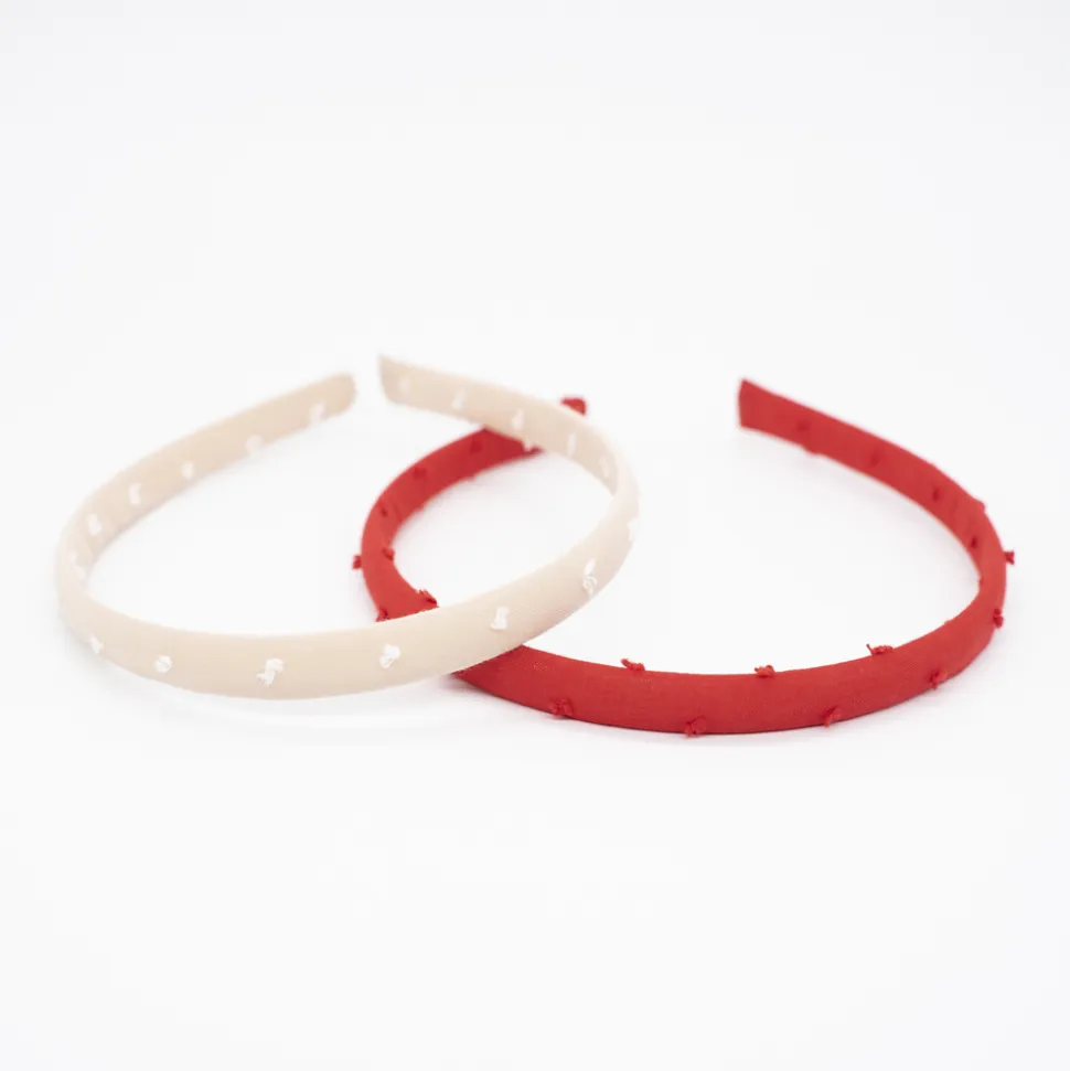 Pack diademas plumeti rojo