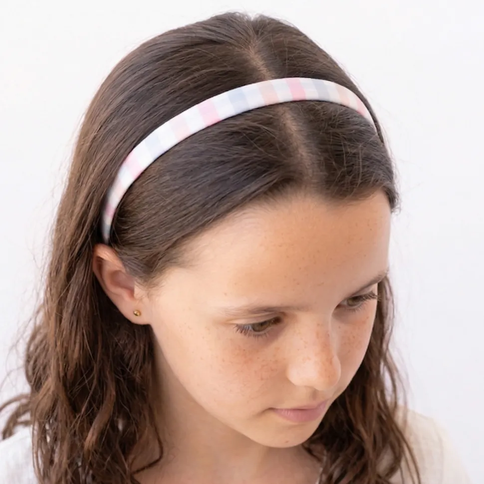 Pack diademas topos y vichy tricolor