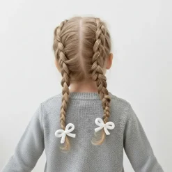 Pack lazo cordón crochet blanco