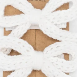 Pack lazo cordón crochet blanco