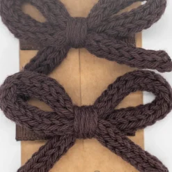 Pack lazo cordón crochet marrón chocolate