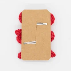 Pack lazo cordón crochet rojo