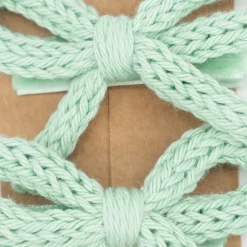 Pack lazo cordón crochet verde agua