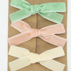 Pack lazos de terciopelo pastel