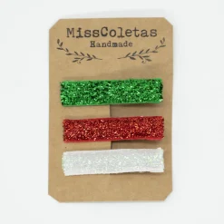 Pack 3 pinzas glitter