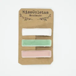 Pack 3 pinzas terciopelo velvet