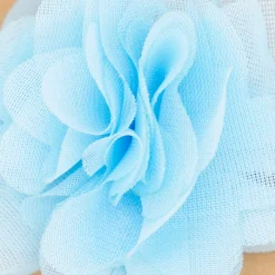 Pinza flor tul azul