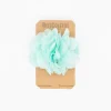 Pinza flor tul verde mint