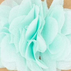 Pinza flor tul verde mint