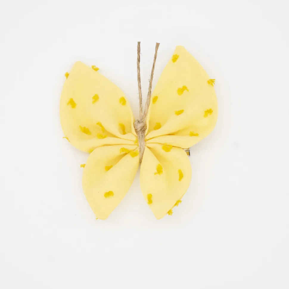 Pinza mariposa amarilla plumeti
