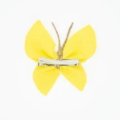 Pinza mariposa amarillo canario plumeti
