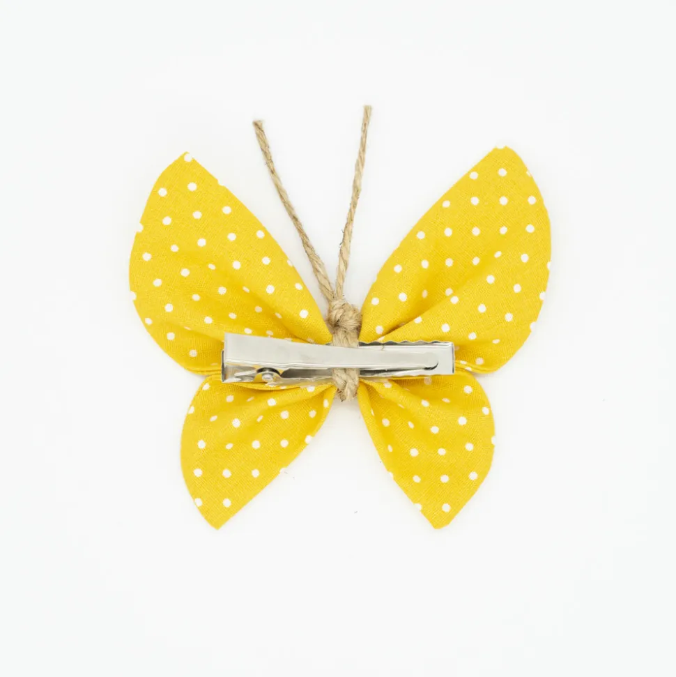 Pinza mariposa amarillo topos