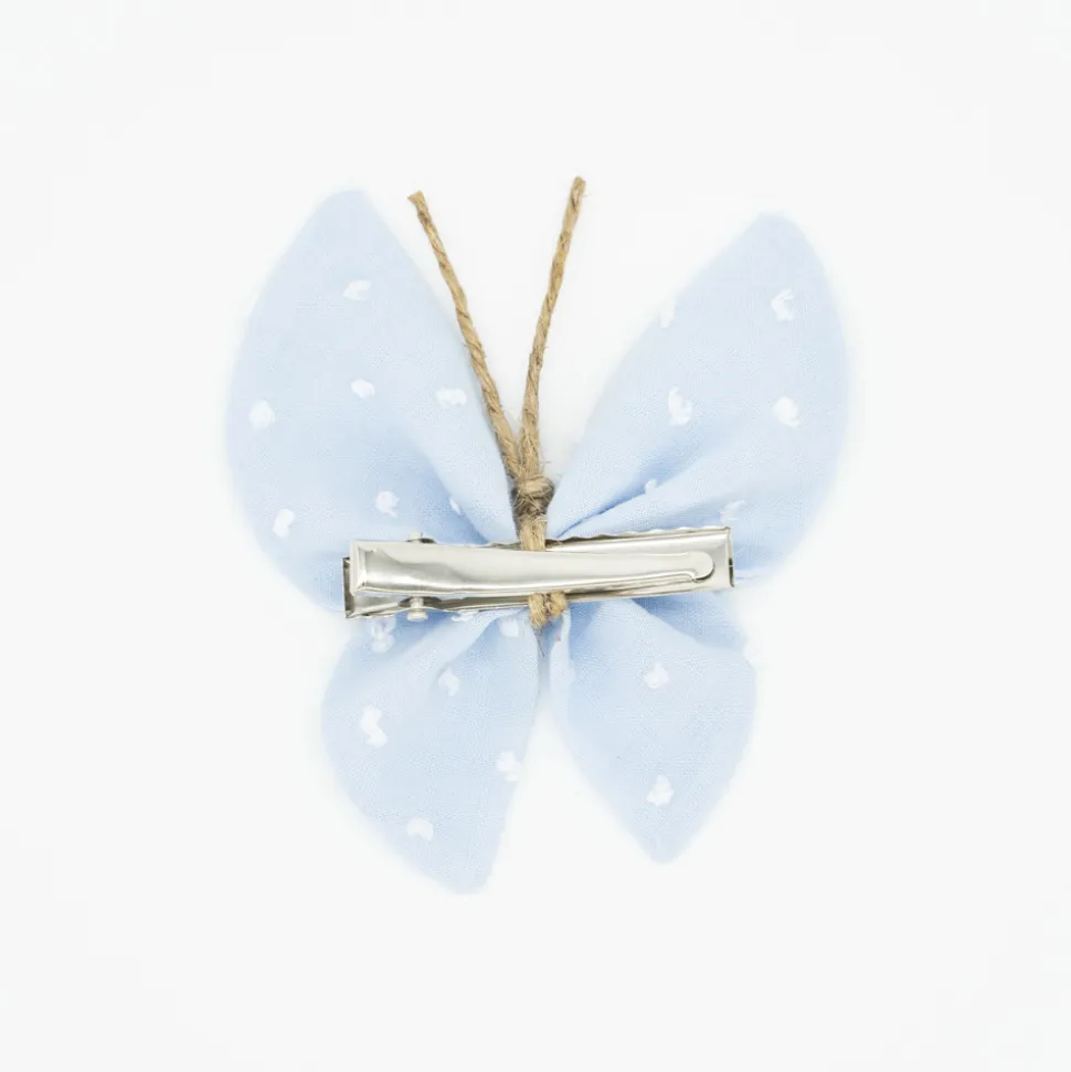 Pinza mariposa azul celeste plumeti