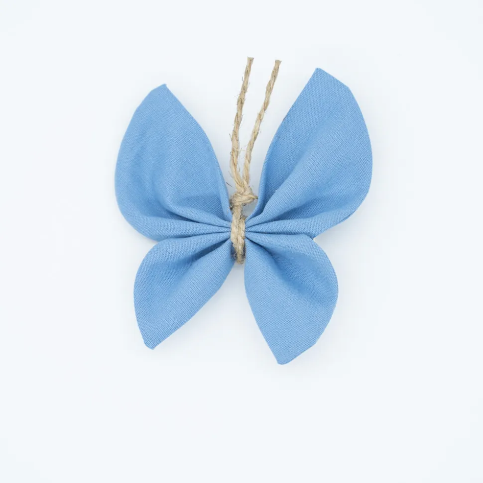 Pinza mariposa azul jean
