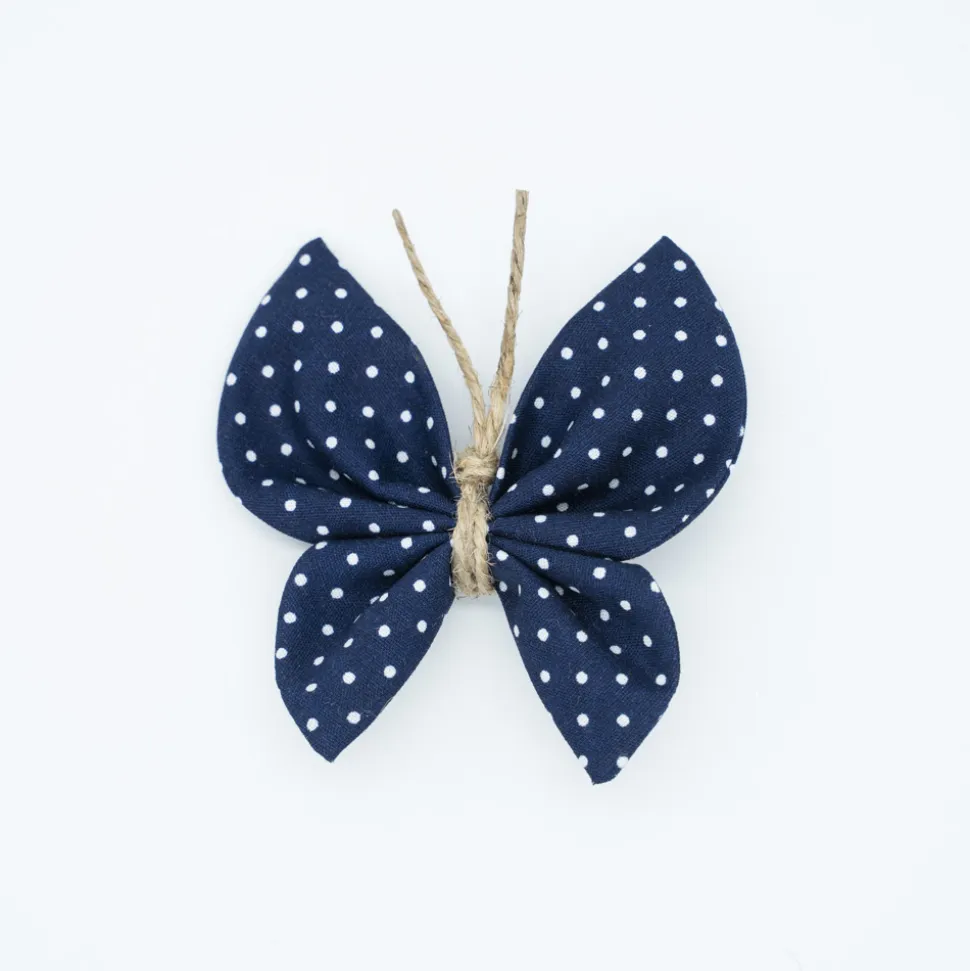 Pinza mariposa azul marino topos
