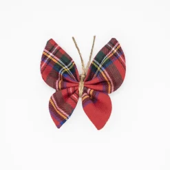 Pinza mariposa cuadros tartán