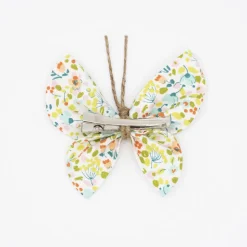 Pinza mariposa flores de colores