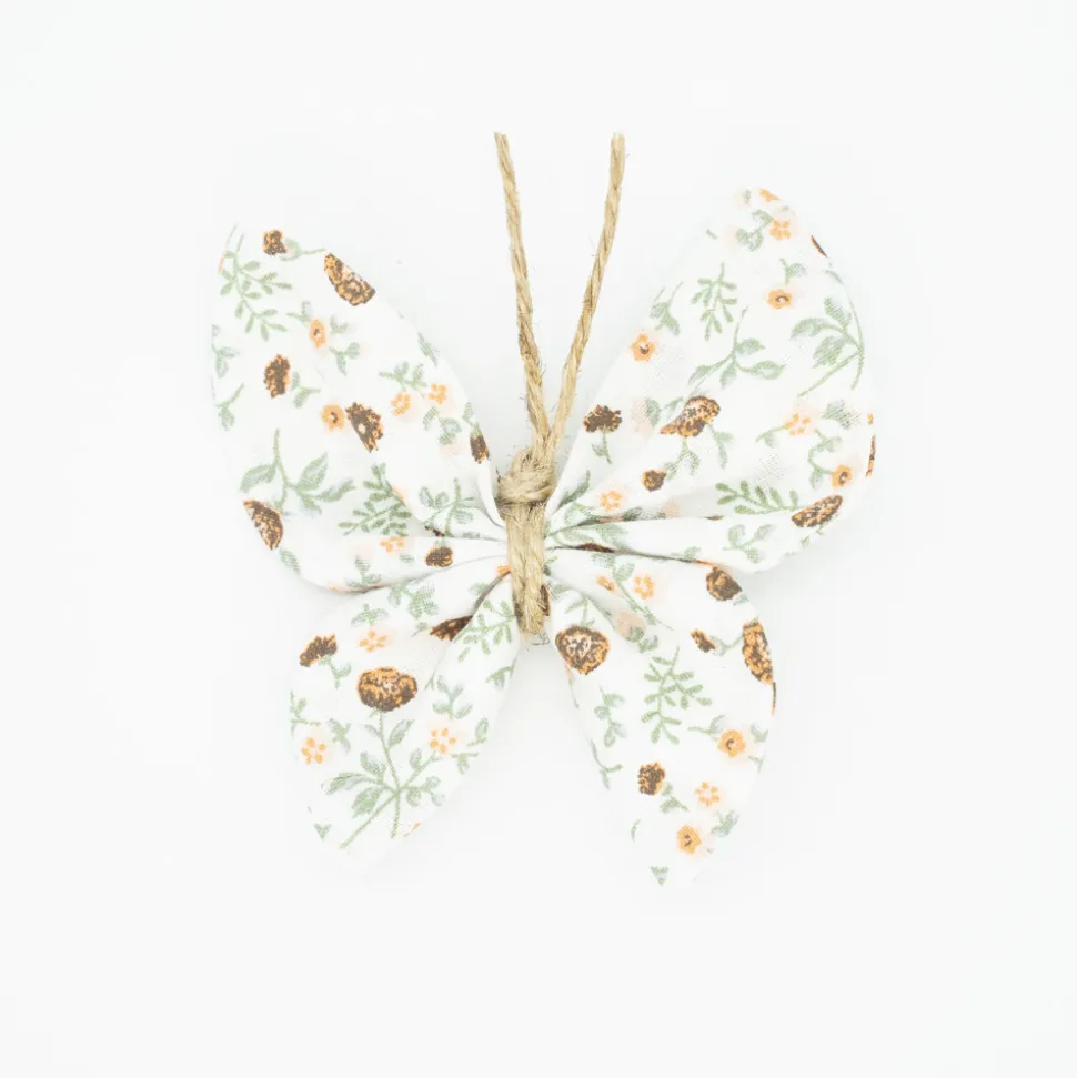 Pinza mariposa flores marrón