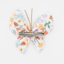 Pinza mariposa flores multicolor