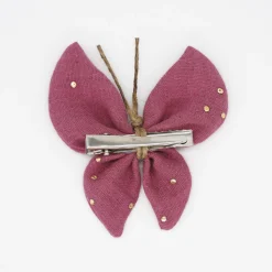 Pinza mariposa frambuesa topos oro