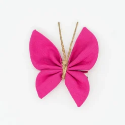 Pinza mariposa fucsia lisa