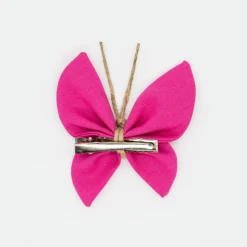 Pinza mariposa fucsia lisa