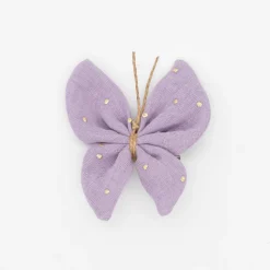 Pinza mariposa malva topos oro
