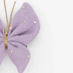 Pinza mariposa malva topos oro