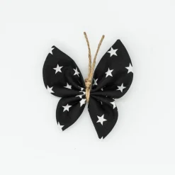 Pinza mariposa negra estrellas