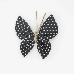 Pinza mariposa negra micro estrellas