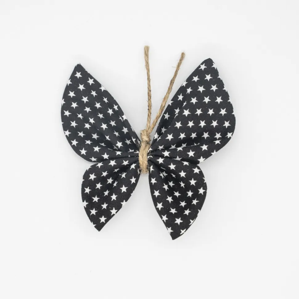 Pinza mariposa negra micro estrellas