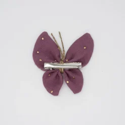 Pinza mariposa purpura topos oro