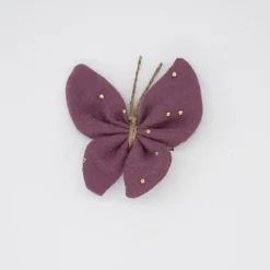 Pinza mariposa purpura topos oro